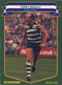 1985 Scanlens VFL #84 Terry Bright Front